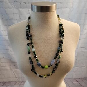 Hand Crafted Beaded Necklace Multicolored